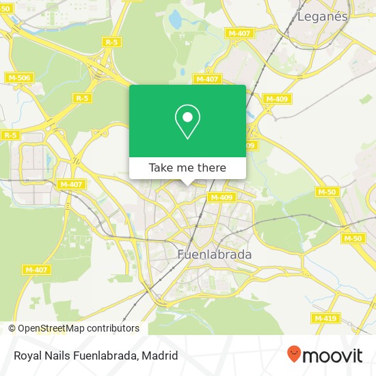 Royal Nails Fuenlabrada map