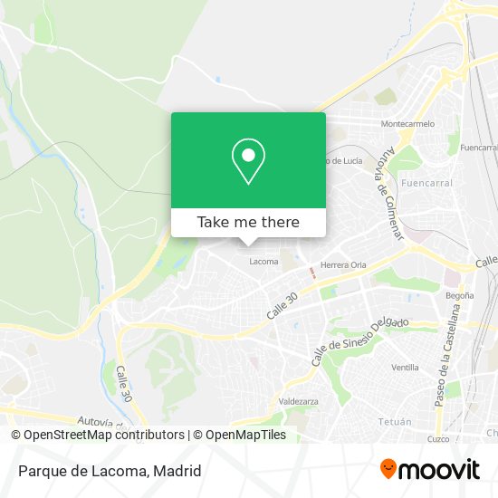 Parque de Lacoma map