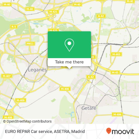 EURO REPAR Car service, ASETRA map