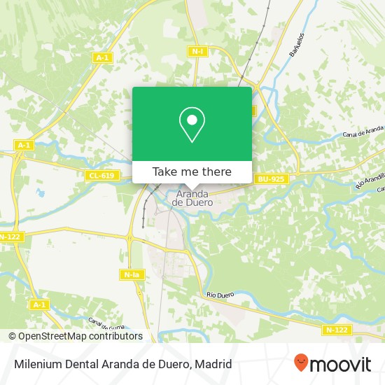 mapa Milenium Dental Aranda de Duero