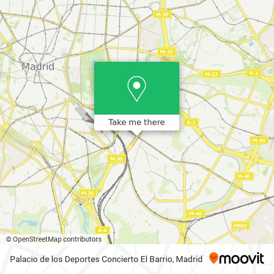 Palacio de los Deportes Concierto El Barrio map