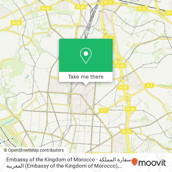 Embassy of the Kingdom of Morocco - سفارة المملكة المغربية map