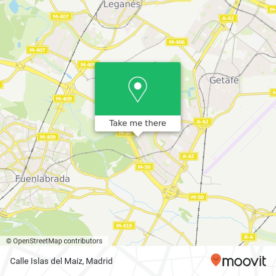 Calle Islas del Maíz map