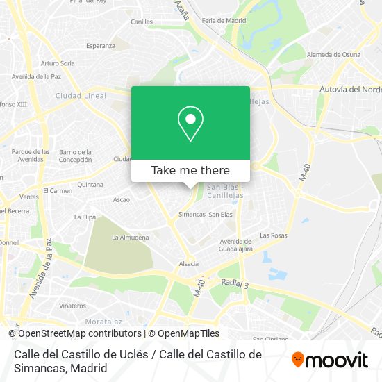 Calle del Castillo de Uclés / Calle del Castillo de Simancas map