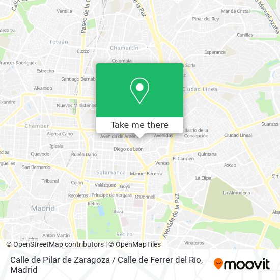 Calle de Pilar de Zaragoza / Calle de Ferrer del Río map