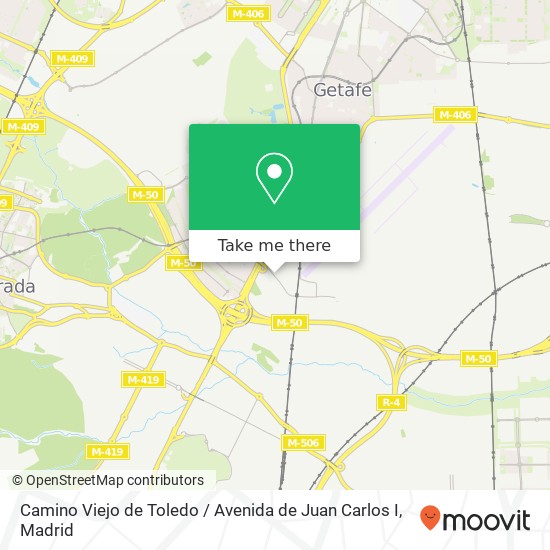 mapa Camino Viejo de Toledo / Avenida de Juan Carlos I