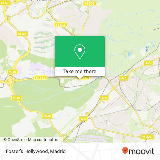 mapa Foster's Hollywood