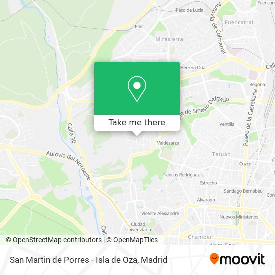 San Martin de Porres - Isla de Oza map