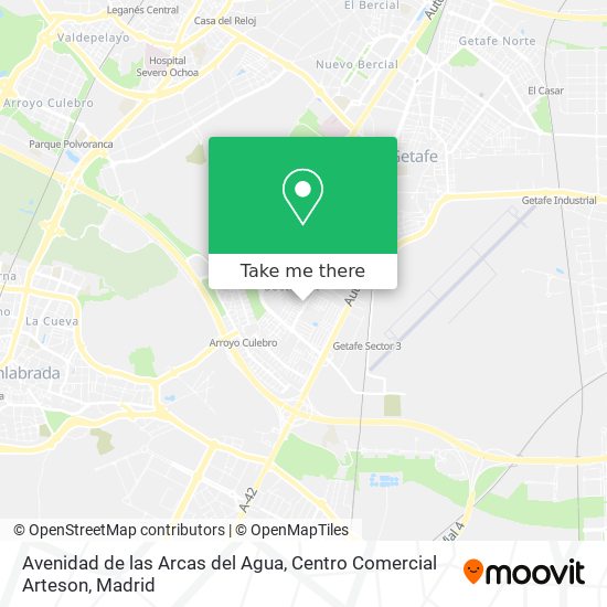 Avenidad de las Arcas del Agua, Centro Comercial Arteson map