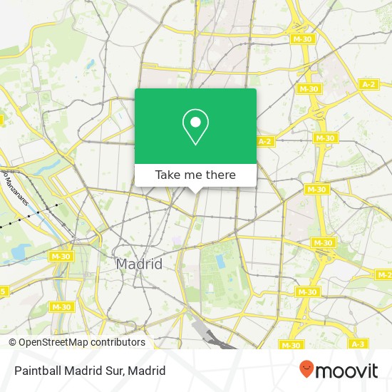 mapa Paintball Madrid Sur