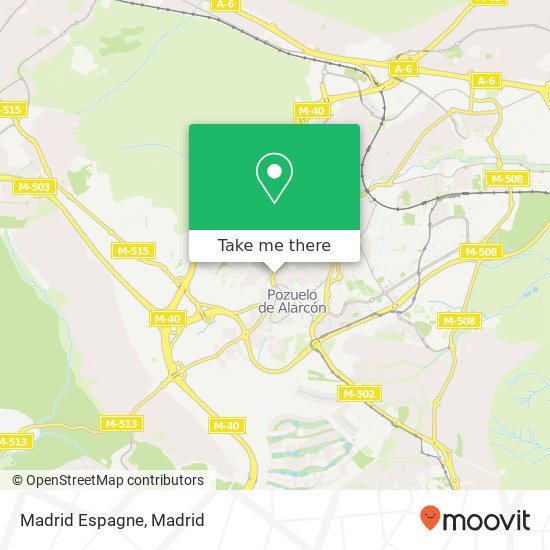 mapa Madrid Espagne