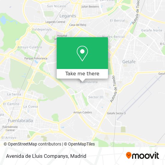 mapa Avenida de Lluis Companys