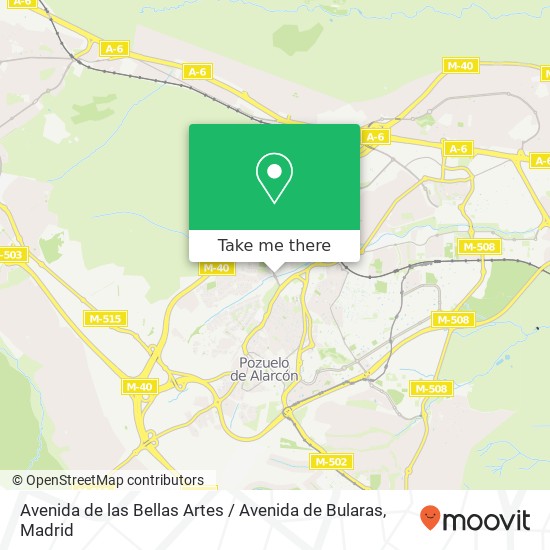 mapa Avenida de las Bellas Artes / Avenida de Bularas