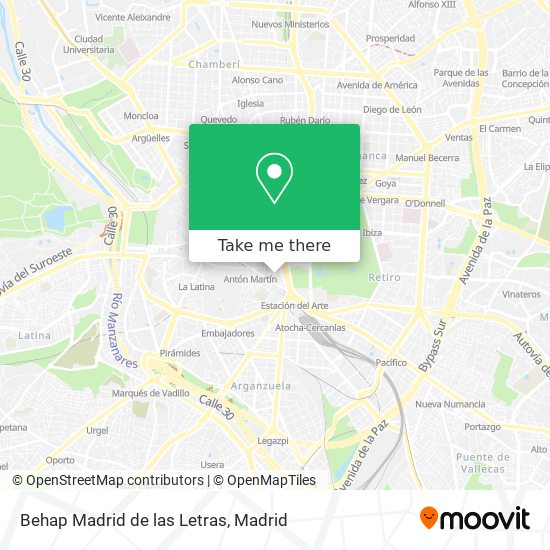 mapa Behap Madrid de las Letras