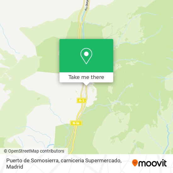 Puerto de Somosierra, carniceria Supermercado map