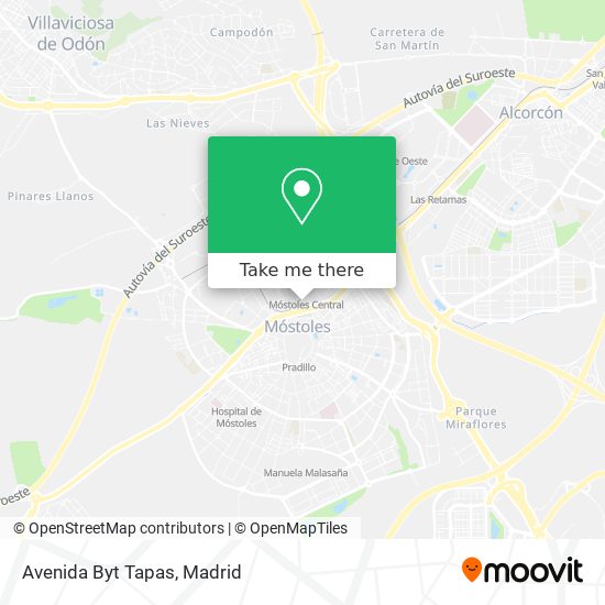 Avenida Byt Tapas map