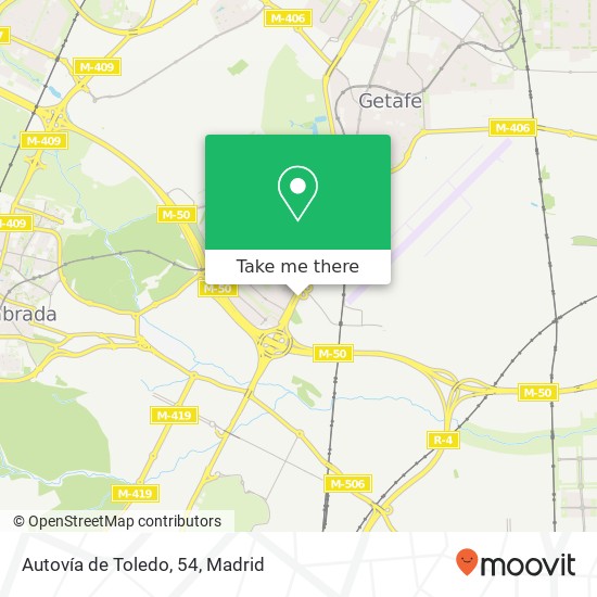 mapa Autovía de Toledo, 54