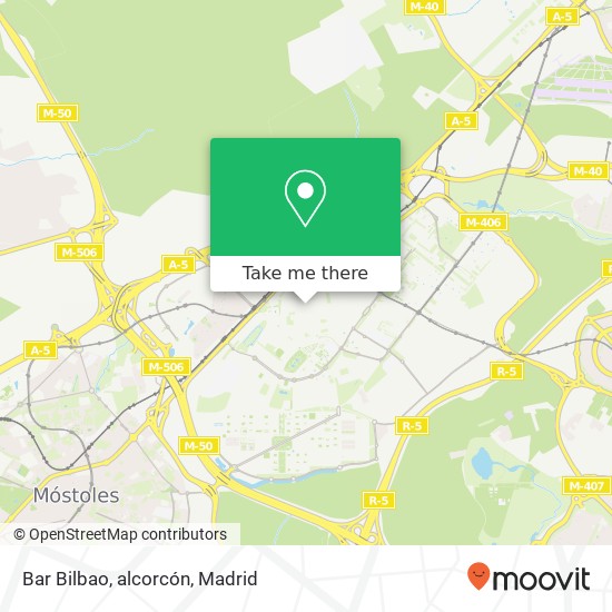 Bar Bilbao, alcorcón map