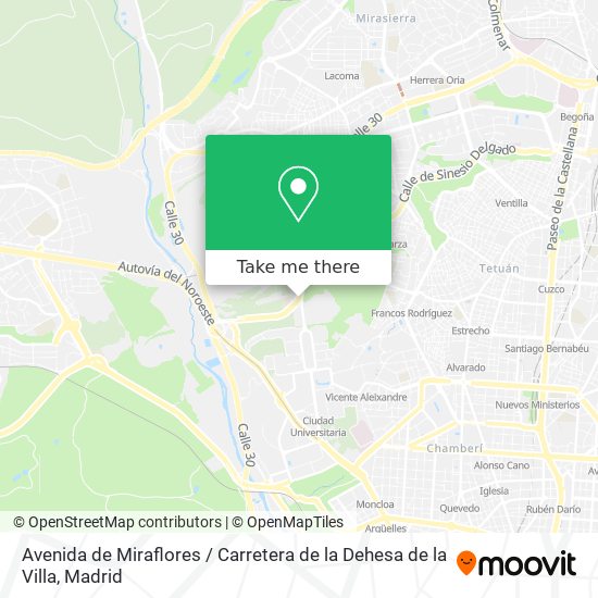 Avenida de Miraflores / Carretera de la Dehesa de la Villa map