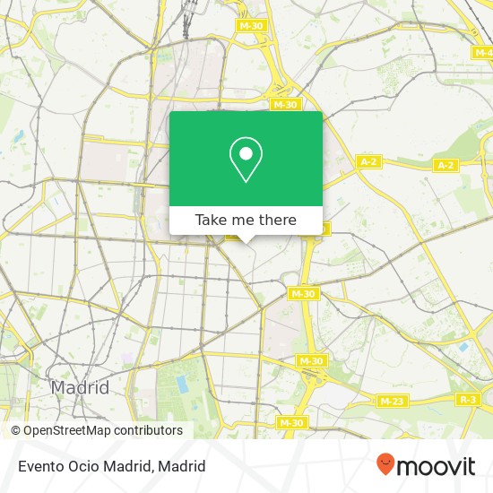 Evento Ocio Madrid map