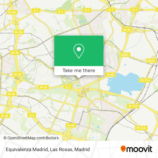 Equivalenza Madrid, Las Rosas map