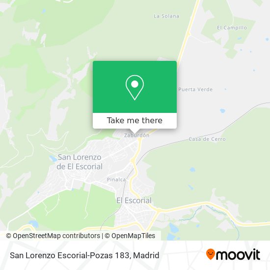 San Lorenzo Escorial-Pozas 183 map