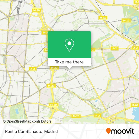 mapa Rent a Car Blanauto