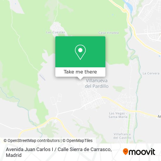mapa Avenida Juan Carlos I / Calle Sierra de Carrasco