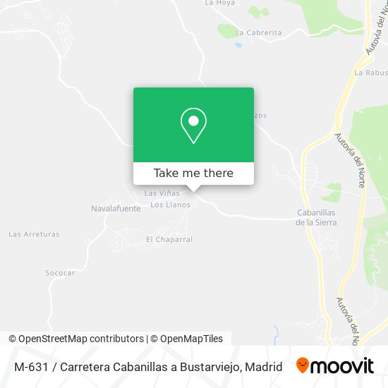M-631 / Carretera Cabanillas a Bustarviejo map