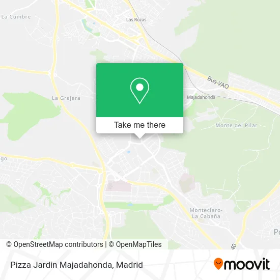 Pizza Jardin Majadahonda map