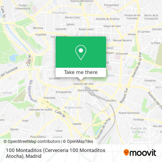 100 Montaditos (Cerveceria 100 Montaditos Atocha) map