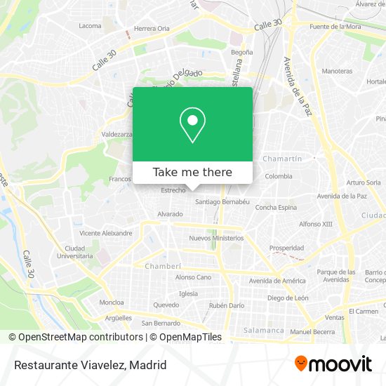 Restaurante Viavelez map