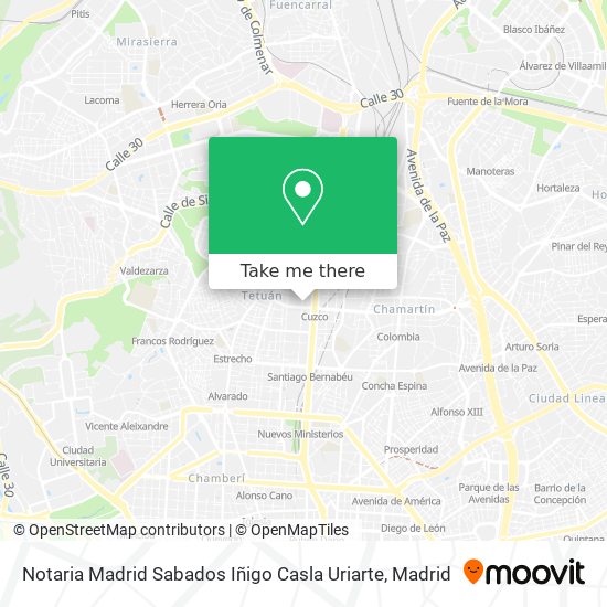 Notaria Madrid Sabados Iñigo Casla Uriarte map