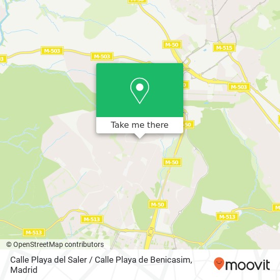 mapa Calle Playa del Saler / Calle Playa de Benicasim