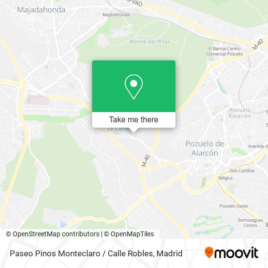 mapa Paseo Pinos Monteclaro / Calle Robles