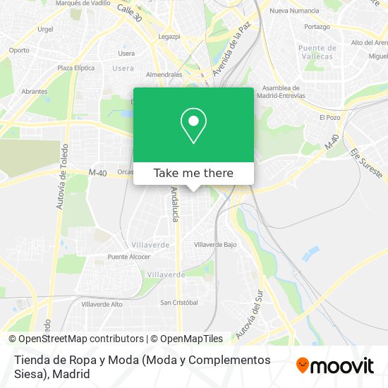 mapa Tienda de Ropa y Moda (Moda y Complementos Siesa)