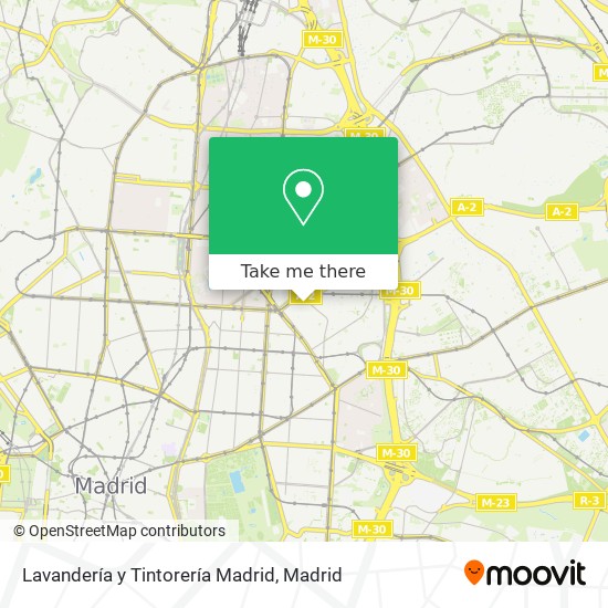 Lavandería y Tintorería Madrid map