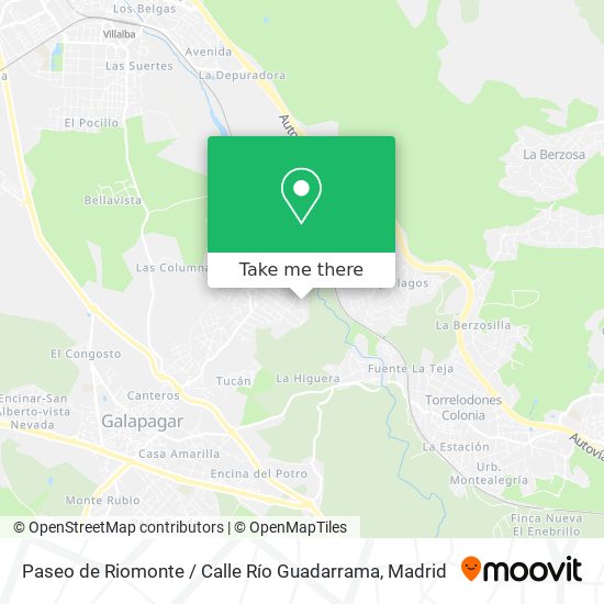 Paseo de Riomonte / Calle Río Guadarrama map