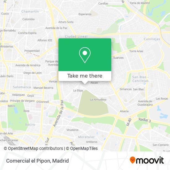 Comercial el Pipon map