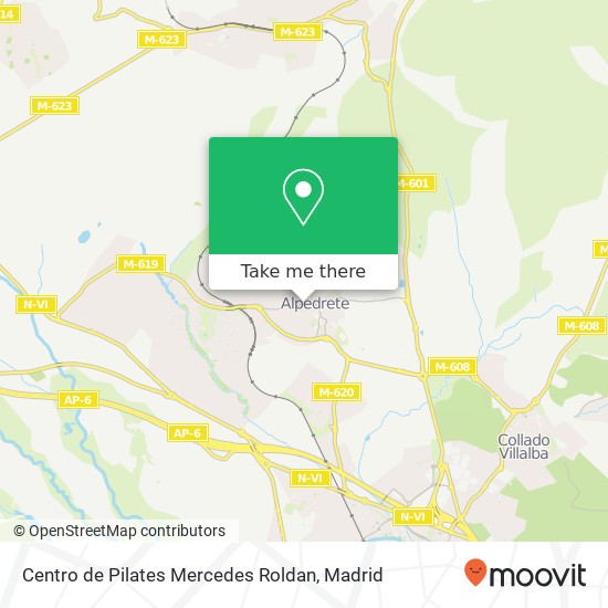 mapa Centro de Pilates Mercedes Roldan