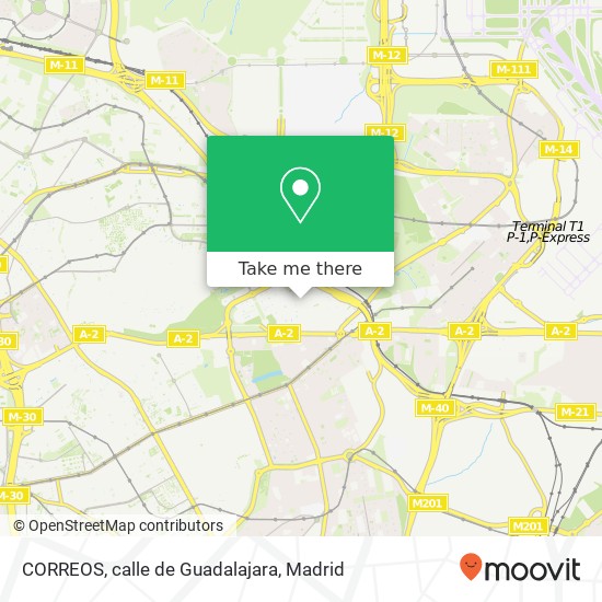 CORREOS, calle de Guadalajara map
