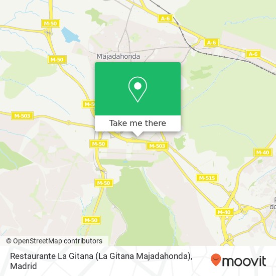 mapa Restaurante La Gitana (La Gitana Majadahonda)