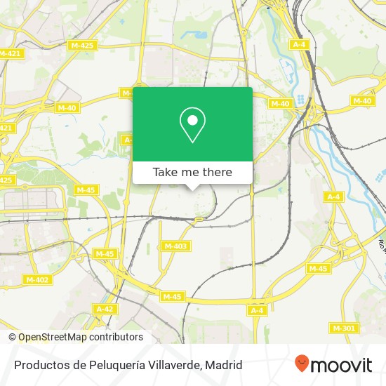 mapa Productos de Peluquería Villaverde