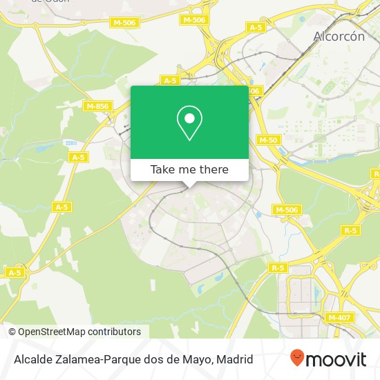 Alcalde Zalamea-Parque dos de Mayo map