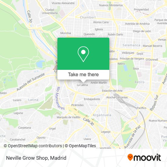 mapa Neville Grow Shop