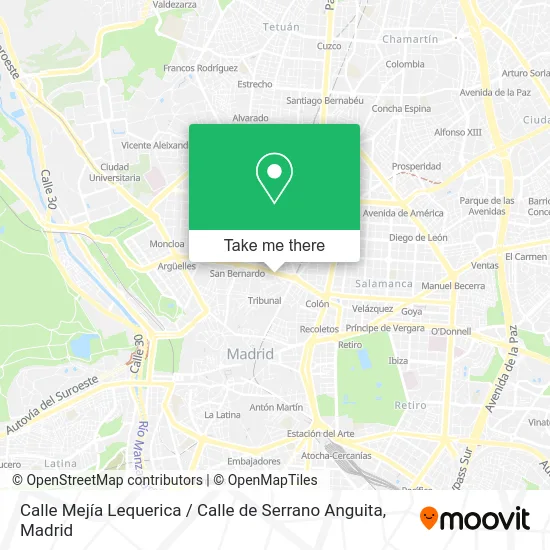 Calle Mejía Lequerica / Calle de Serrano Anguita map