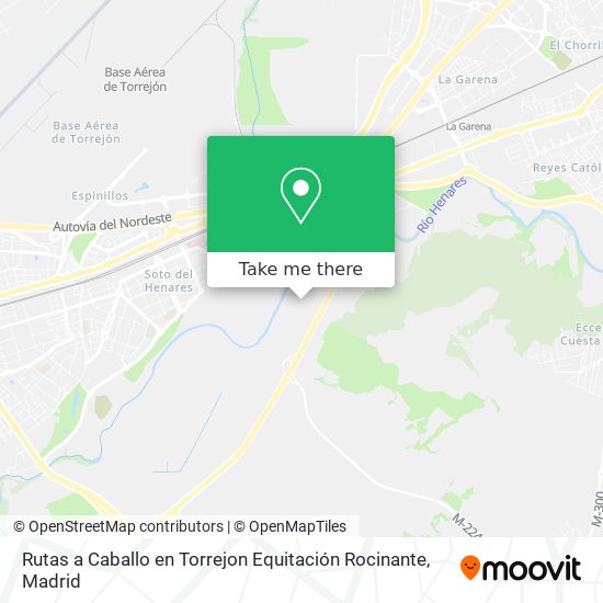 Rutas a Caballo en Torrejon Equitación Rocinante map