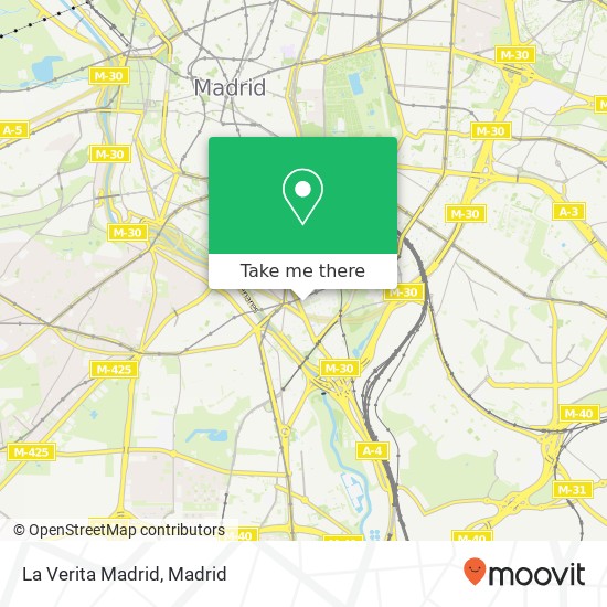 La Verita Madrid map