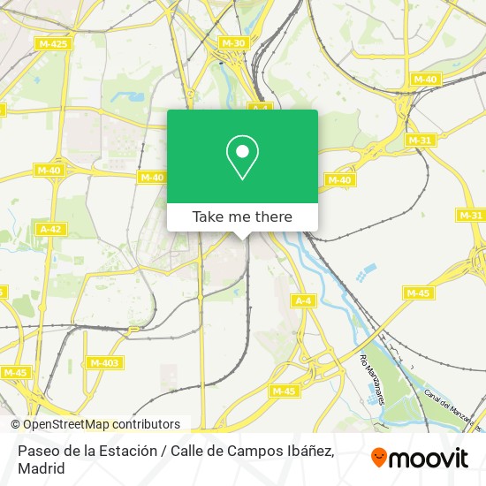 mapa Paseo de la Estación / Calle de Campos Ibáñez