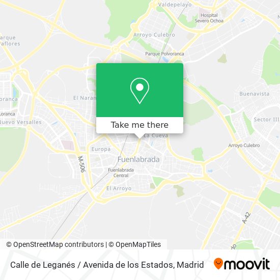 mapa Calle de Leganés / Avenida de los Estados